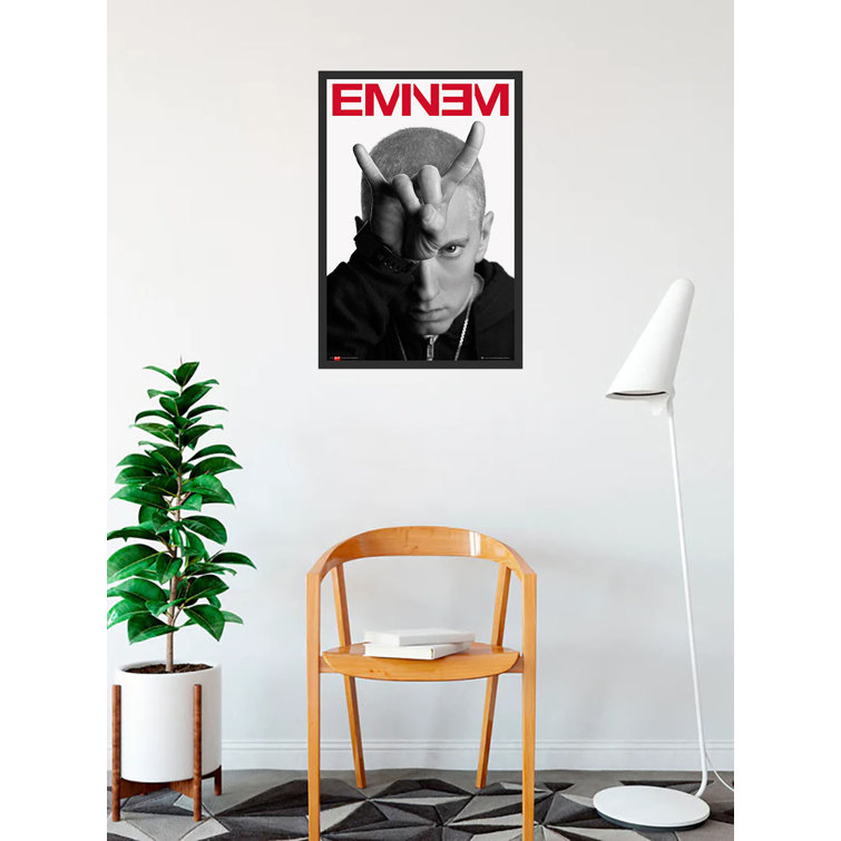 Trinx Eminem Horns Rap Framed On Poster Paper Print Wayfair Canada